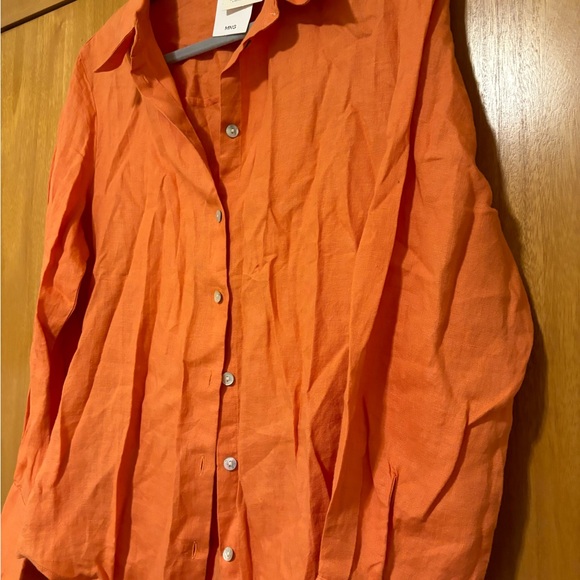 New Mango linen, button-down shirt - Picture 3 of 4